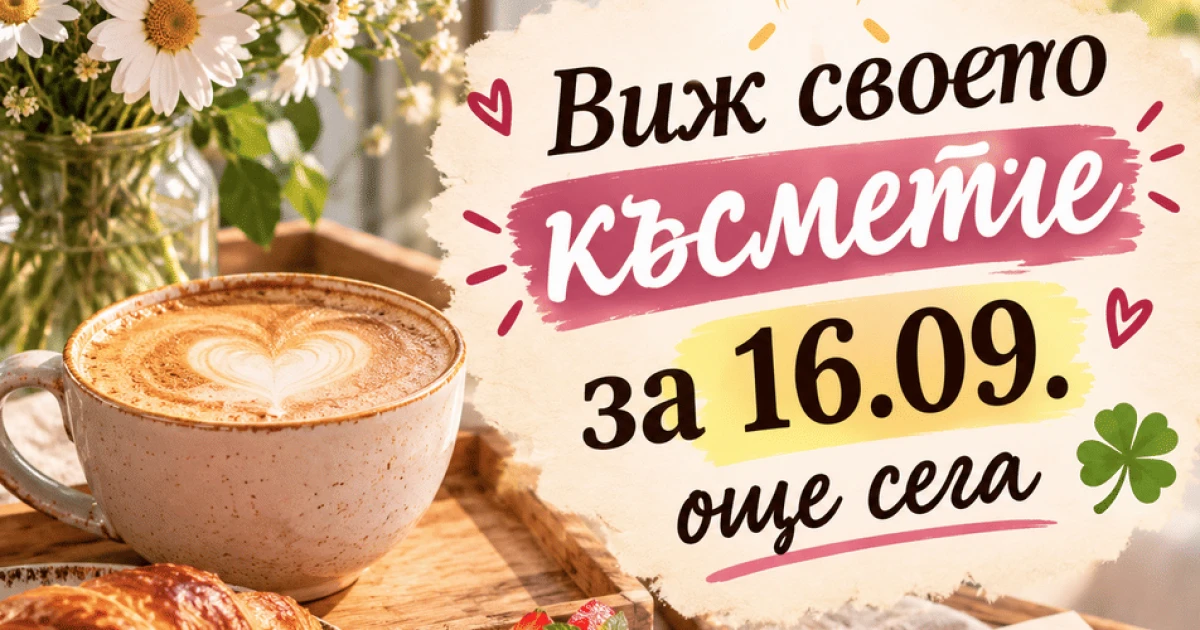 Виж своето късметче за 16.09. според датата на раждане
