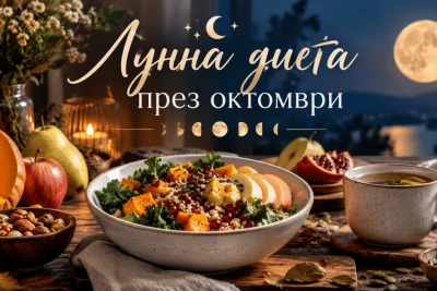 ЛУННА ДИЕТА през октомври 2026: Как да се храним според фазите на Луната