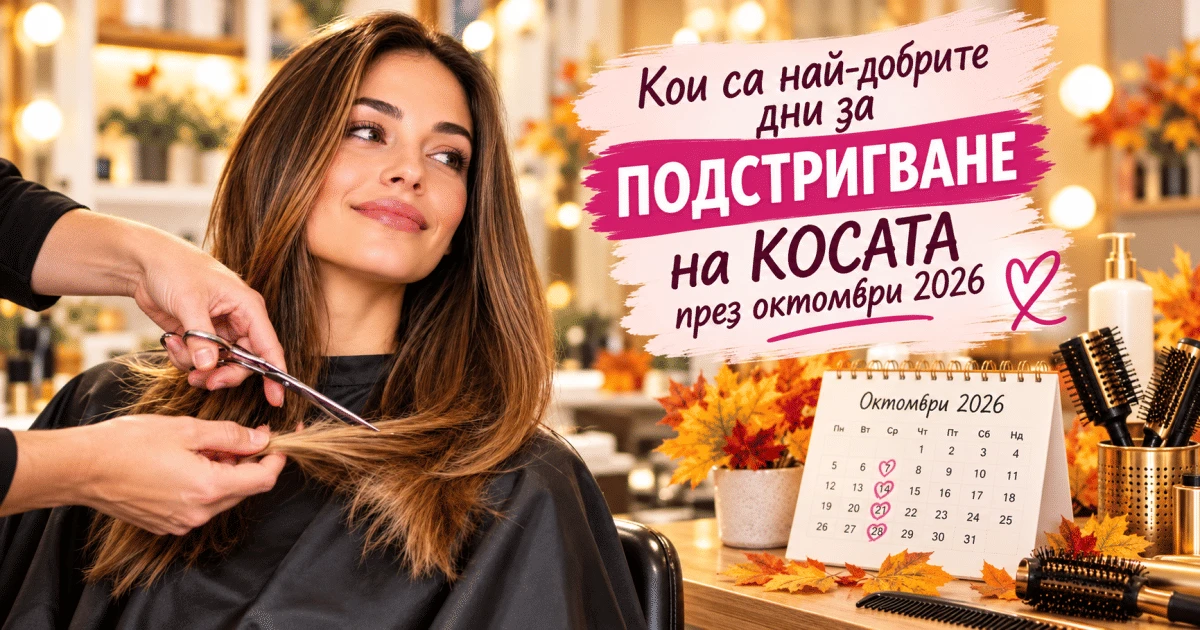 Кои са най-добрите дни за ПОДСТРИГВАНЕ на КОСАТА през октомври 2026