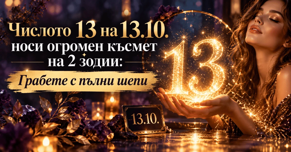 Числото 13 на 13.10. носи огромен късмет на 2 зодии: Грабете с пълни шепи