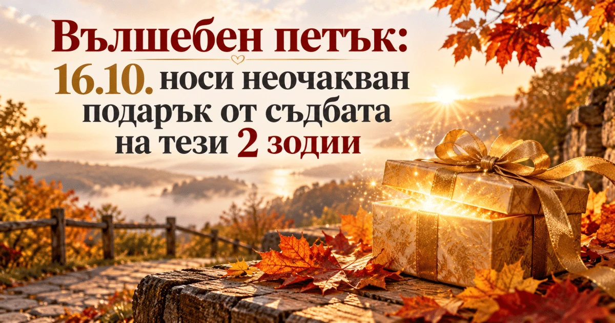 Вълшебен петък: 16.10. носи неочакван подарък от съдбата на тези 2 зодии