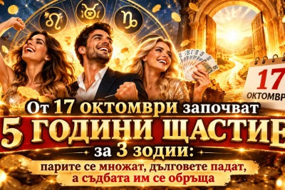От 17.10. започват 5 ГОДИНИ ЩАСТИЕ за 3 зодии: парите се множат, дълговете падат, а съдбата им се обръща