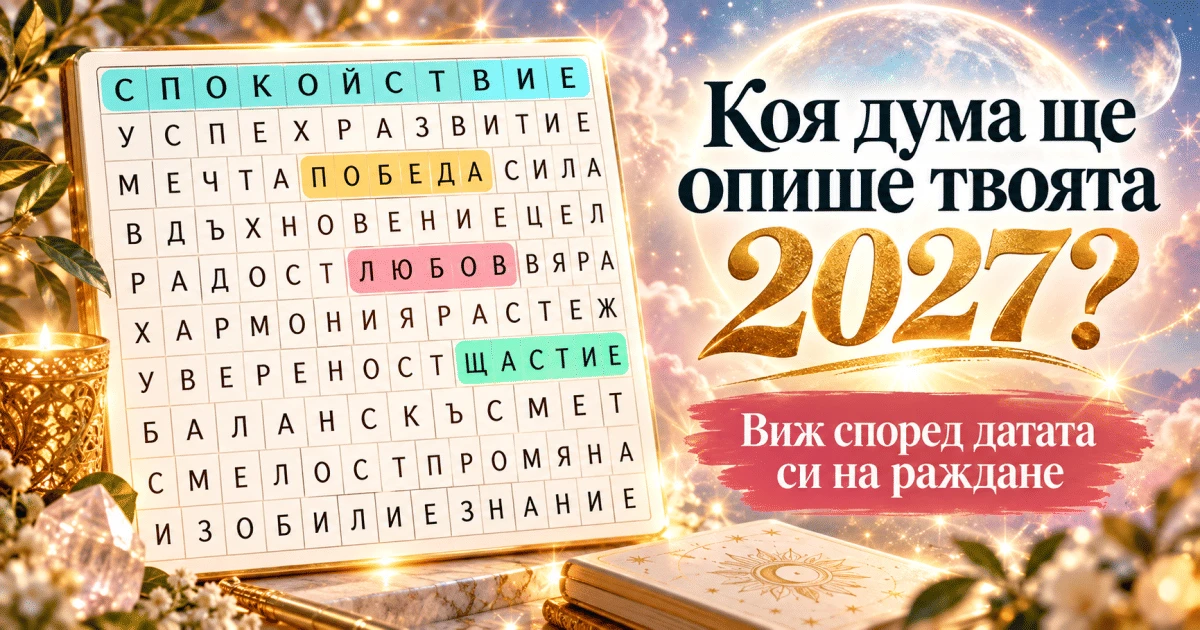 Коя дума ще опише твоята 2027? Виж според датата си на раждане