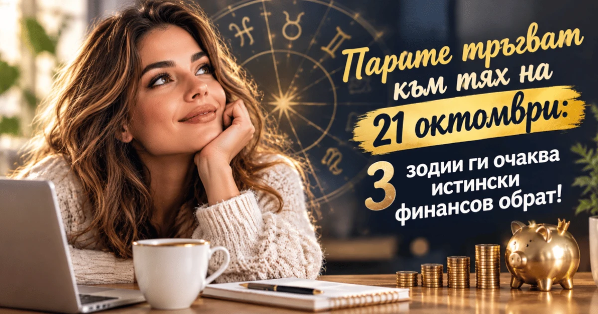 Финансов подарък: Съдбата е подготвили ПАРИЧНА изненада за тези 3 зодии на 21 октомври