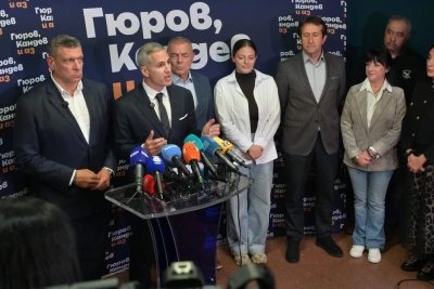 Андрей Гюров е на второ място с 31% при 61.55% обработени протоколи