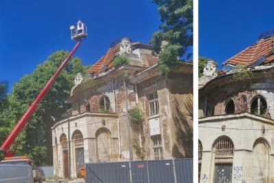 Започна аварийно-временно укрепване на покрива на баня „Горна баня“